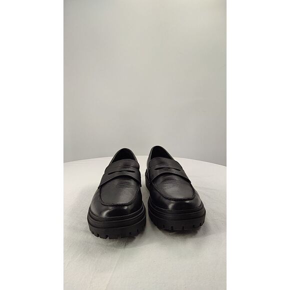 Quince Black Leather Lug Sole Loafers - Women’s Sz 8 EUC - Picture 4 of 9